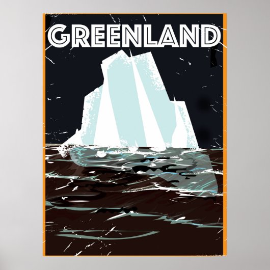 Groenland vintage reisposter poster (Voorkant)