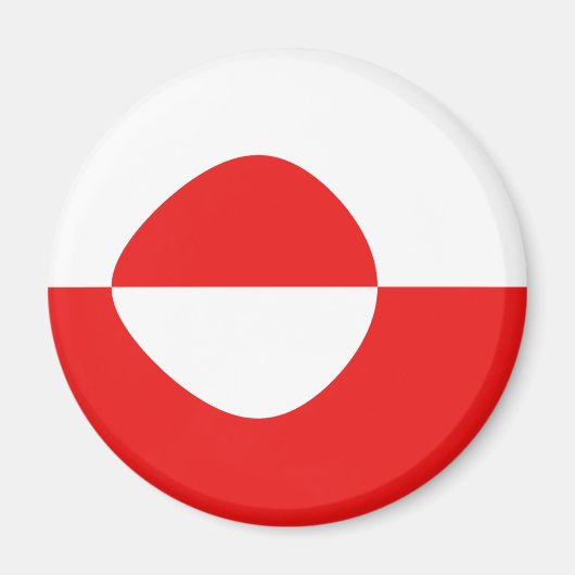 Groenland Visserijvlag Magnet (Voorkant)