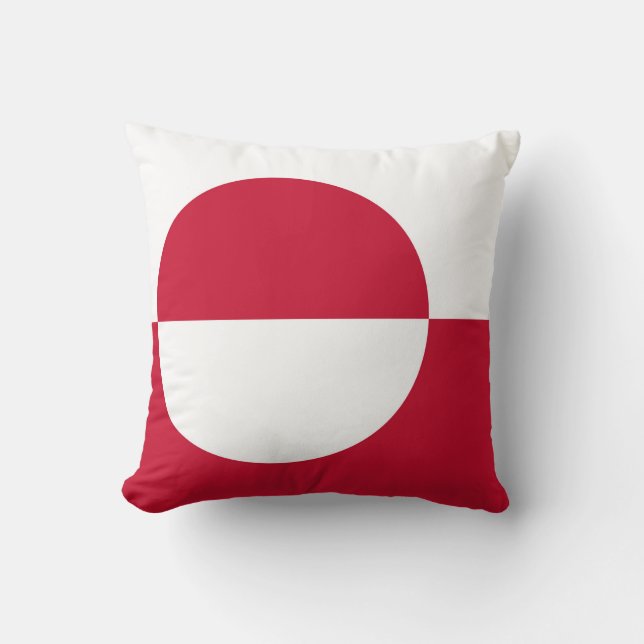 Groenland Vlag Amerikaanse MoJo Pillow Kussen (Voorkant)