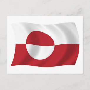 Groenland Vlag Ansichtkaart Briefkaart