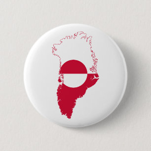 Groenland-vlag in land T-shirt Ronde Button 5,7 Cm
