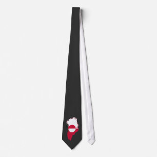 Groenland-vlag in land T-shirt Stropdas