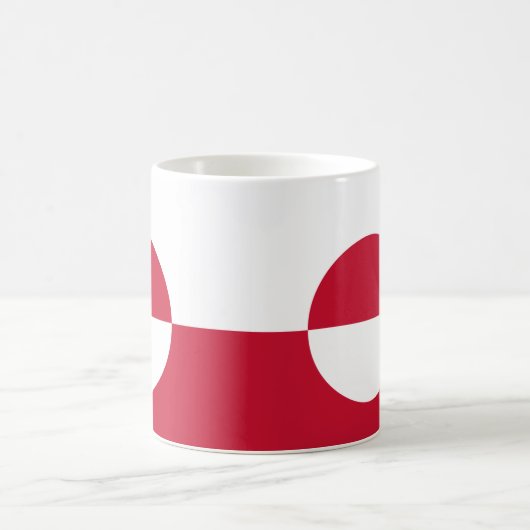 Groenland Vlag Keramische Mok (Center)