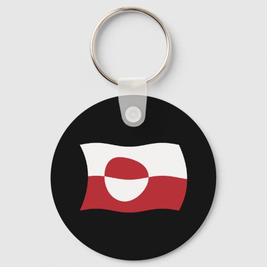 Groenland Vlag Sleutelhanger (Voorkant)