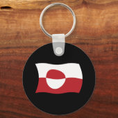 Groenland Vlag Sleutelhanger (Voorkant)