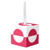 Groenland-vlaggenembleem Decoratie (Achter hoekig)