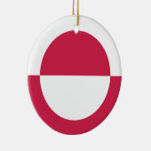 Groenland-vlaggenembleem Keramisch Ornament (Rechts)