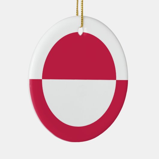 Groenland-vlaggenembleem Keramisch Ornament (Rechts)