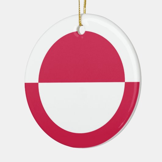 Groenland-vlaggenembleem Keramisch Ornament (Links)