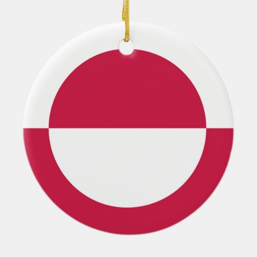 Groenland-vlaggenembleem Keramisch Ornament (Achterkant)