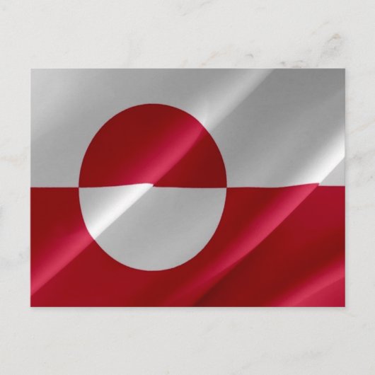 Groenland - Vlaggolving - Briefkaart (Voorkant)
