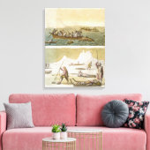 Groenland: walvisvisserij en zeehondenjacht uit 'L Canvas Afdruk (Insitu (Woonkamer))