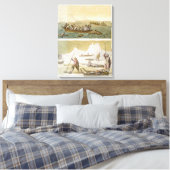 Groenland: walvisvisserij en zeehondenjacht uit 'L Canvas Afdruk (Insitu (Slaapkamer))