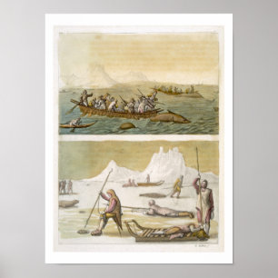Groenland: Walvisvisserij en zeehondenjacht, uit ' Poster