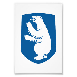 Groenland wapen wapens land symbool embleem vlag h foto afdruk