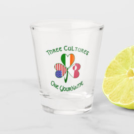 Groenlander Ierse Amerikaanse Vlaggen Klaverblad P Shot Glas