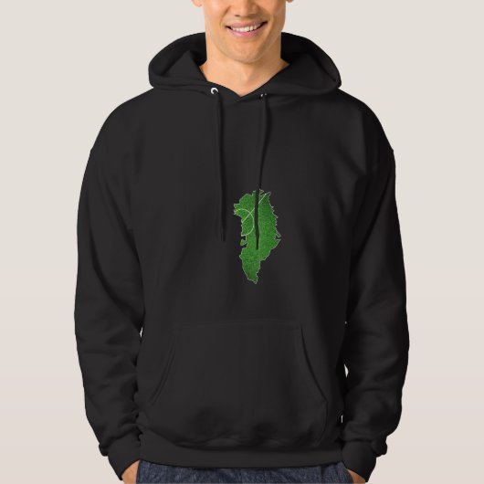 Groenlands voetbalveld hoodie (Voorkant)