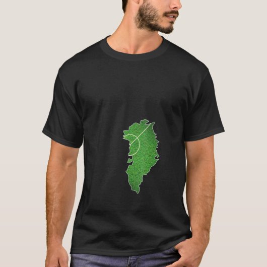 Groenlands voetbalveld t-shirt (Voorkant)