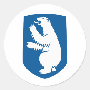Groenlands wapen ronde sticker