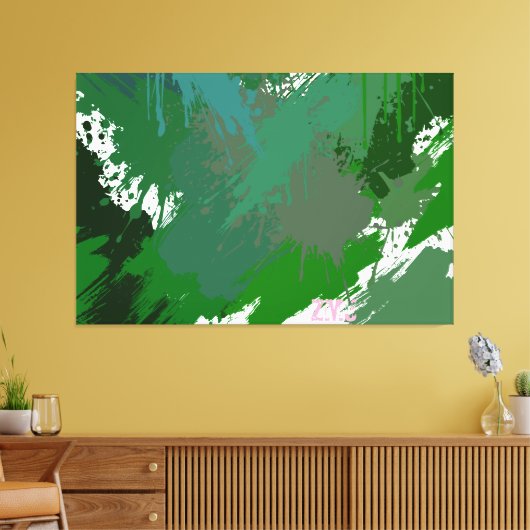 Groenlandse abstracte kunst van ZMJ Canvas Afdruk (Insitu (Woonkamer))