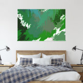 Groenlandse abstracte kunst van ZMJ Canvas Afdruk (Insitu (Slaapkamer))