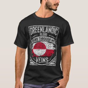 Groenlandse bloedingen lopen door mijn vinnen t-shirt