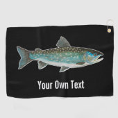 Groenlandse Char met één van de soorten "one-of-a- Golfhanddoek (Horizontaal)