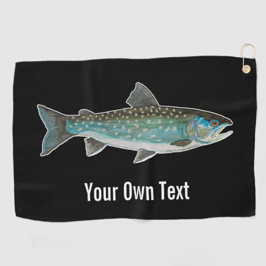 Groenlandse Char met één van de soorten "one-of-a- Golfhanddoek (Horizontaal)