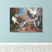 Groenlandse Cyr valken Canvas Afdruk (Insitu (Houten vloer))