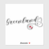 Groenlandse hartvlag sticker (Vel)