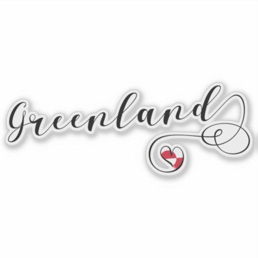 Groenlandse hartvlag sticker (Voorkant)