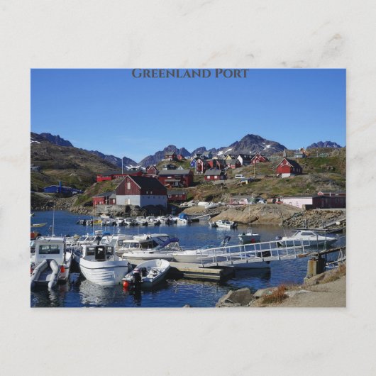 Groenlandse havenboten Gevist Briefkaart (Voorkant)