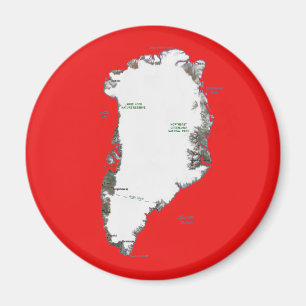 Groenlandse kaart Magnet