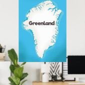 Groenlandse kaart poster (Thuiskantoor)