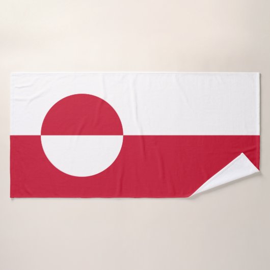 Groenlandse vlag bad handdoek (Badhanddoek)