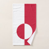 Groenlandse vlag bad handdoek (Handdoek)