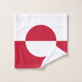 Groenlandse vlag bad handdoek (Wasdoekje)