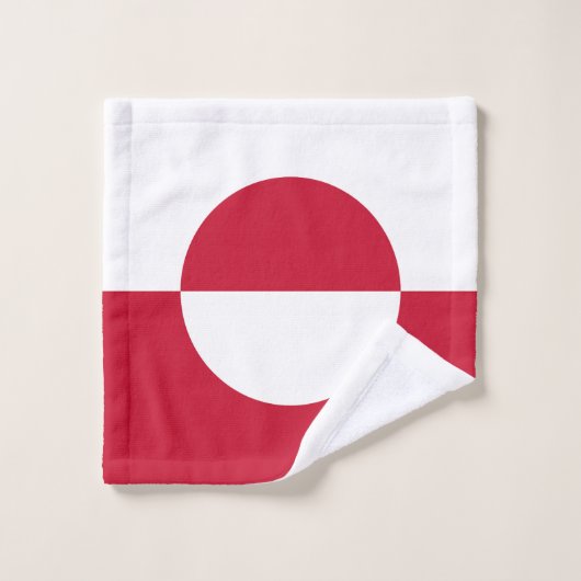 Groenlandse vlag bad handdoek (Wasdoekje)