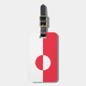 Groenlandse vlag bagagelabel (Voorkant verticaal)