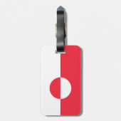 Groenlandse vlag bagagelabel (Achterkant verticaal)