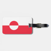 Groenlandse vlag bagagelabel (Achterkant horizontaal)