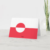 Groenlandse vlag bedankkaart (Achterkant)