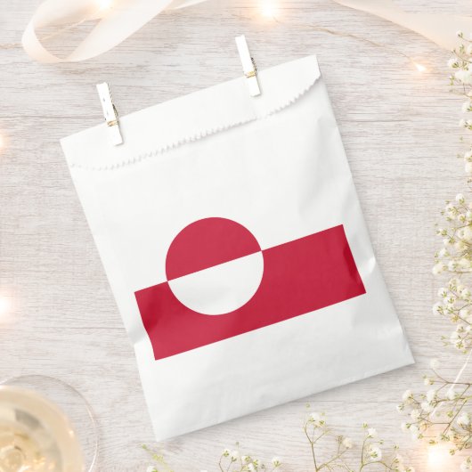 Groenlandse vlag bedankzakje (Geknipt)