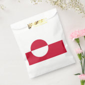 Groenlandse vlag bedankzakje (Gezegeld)