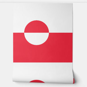 Groenlandse vlag behang