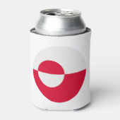 Groenlandse vlag blikjeskoeler (Blikje Voorkant)