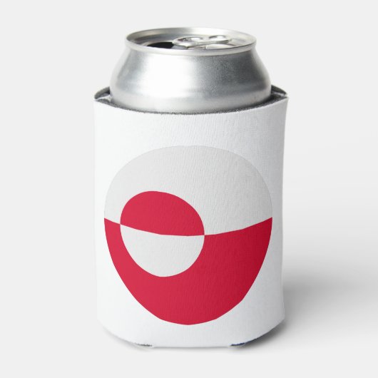 Groenlandse vlag blikjeskoeler (Blikje Voorkant)