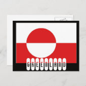 Groenlandse vlag briefkaart (Voorkant / Achterkant)
