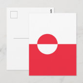 Groenlandse vlag briefkaart (Voorkant / Achterkant)