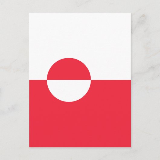Groenlandse vlag briefkaart (Voorkant)